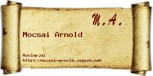 Mocsai Arnold névjegykártya